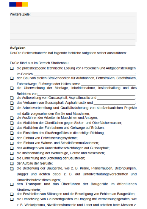 Stellenbeschreibung - Straßenarbeiter/in 