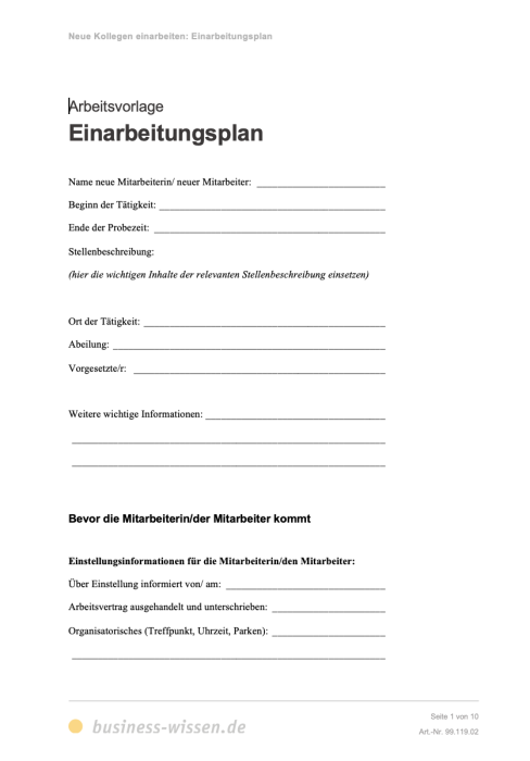 Einarbeitung Neuer Mitarbeiter So Finden Sich Neue Mitarbeiter Ins Team Ein Und Werden Schnell Produktiv Nur 9 80 Zum Download