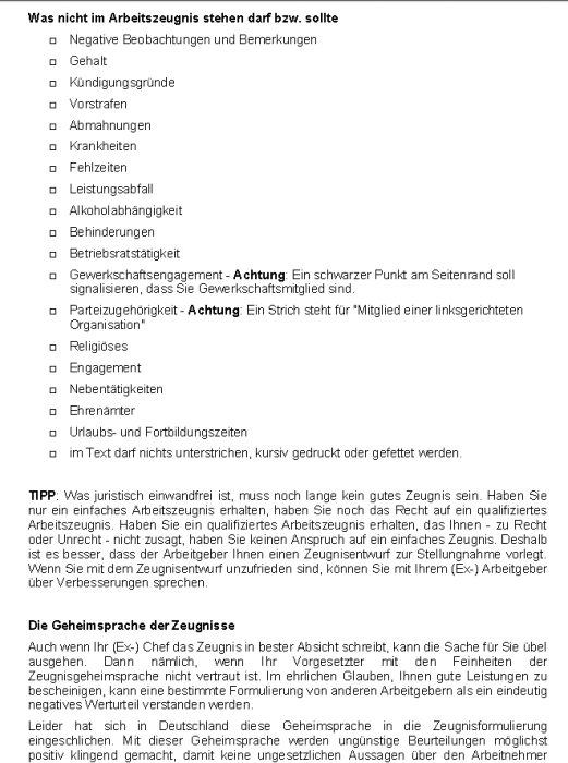 Arbeitsvermittler Zeugnis (Arbeitnehmer)