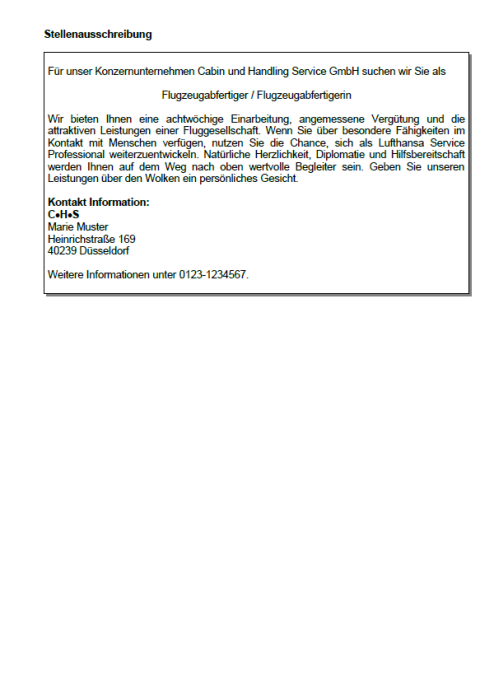 Kontakt Zu Menschen Bewerbung