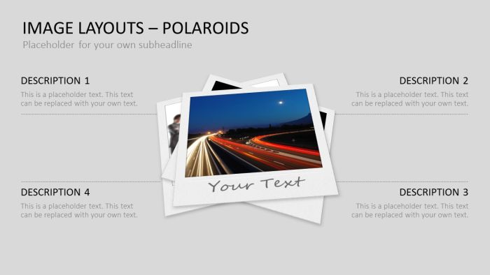 Powerpoint Präsentation - Bild Layout - Polaroid