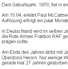 Geburtstagsrede - Jahrgang 1970 (männlich)