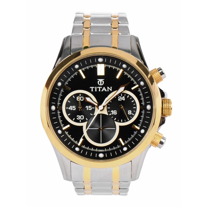 Titan Men Chronograph Black Dial Watch