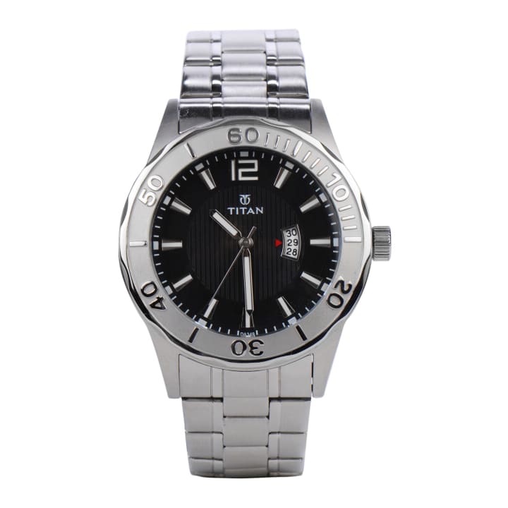 Titan Men Black Dial Watch