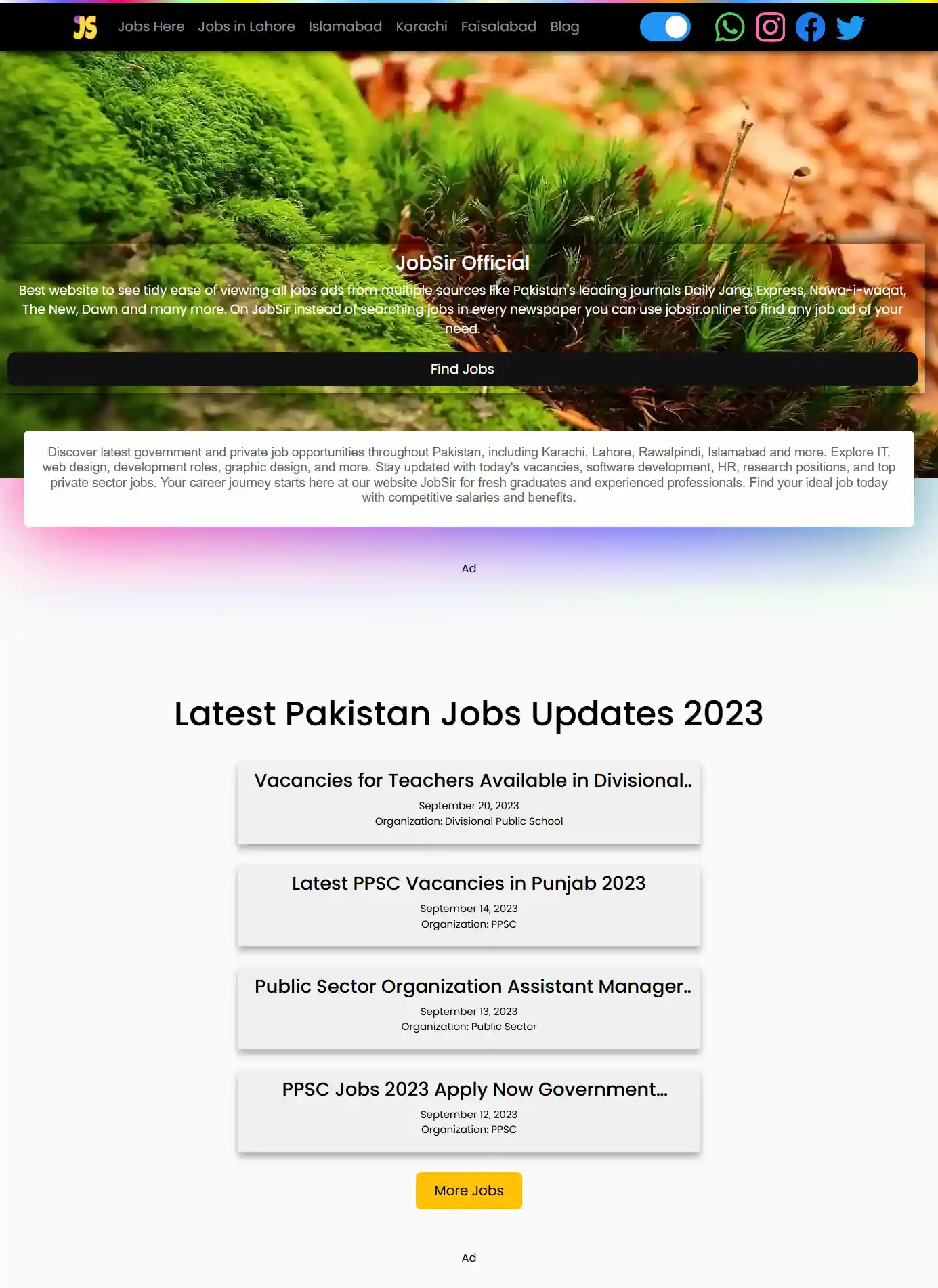 JobSir website project