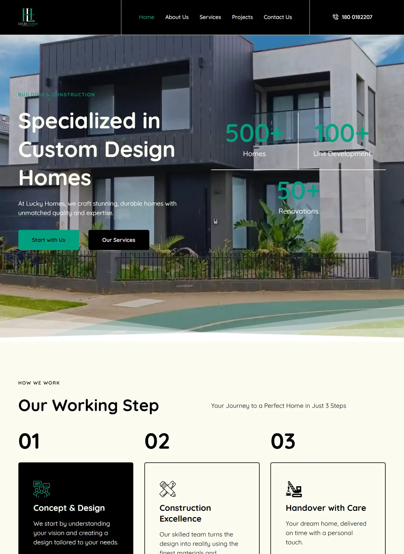 Lucky Homes wordpress website project