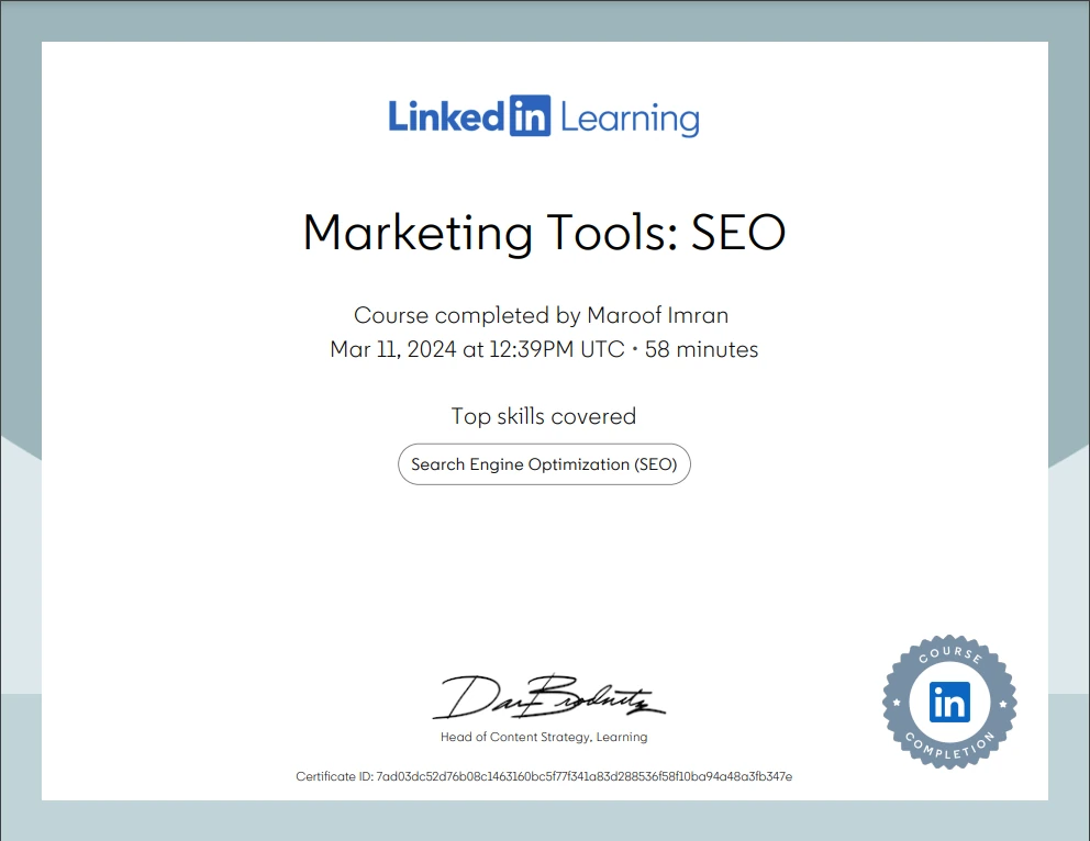 SEO Marketing Tools Course LinkedIn Learning
