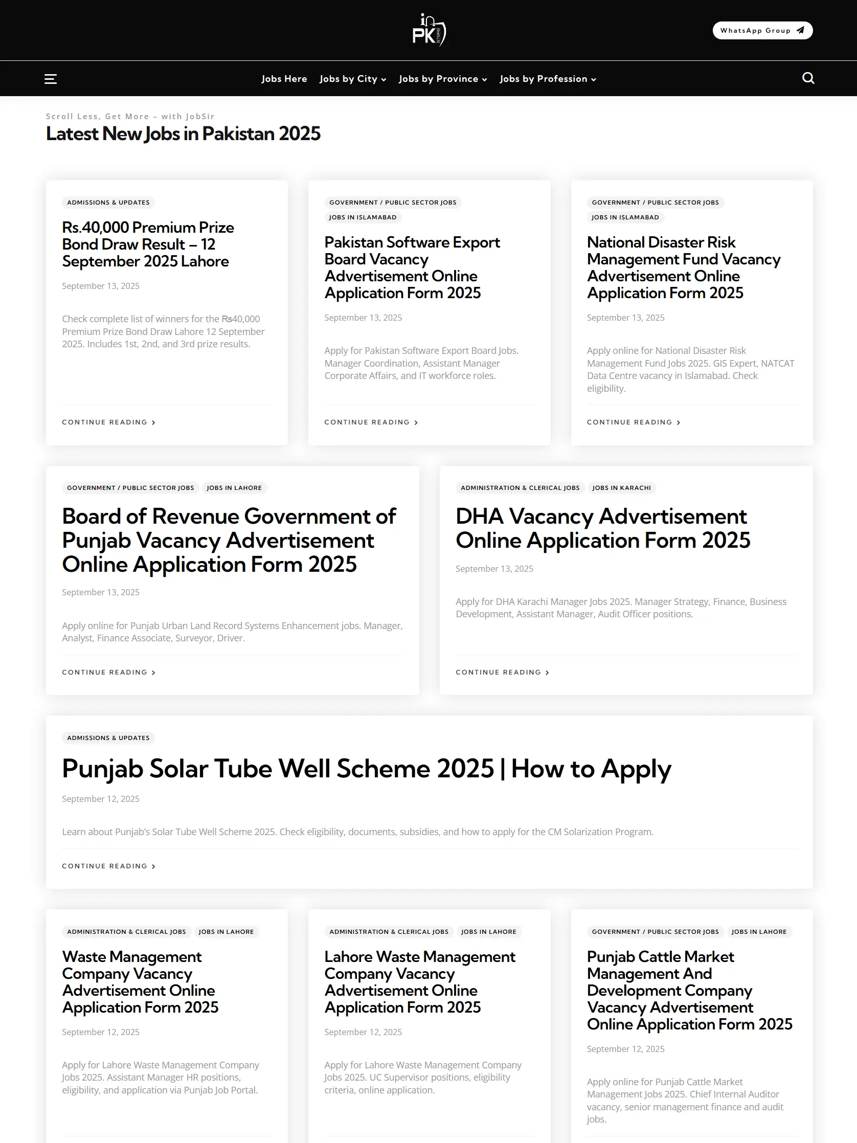 inpkstore.com WordPress job listing website conversion project