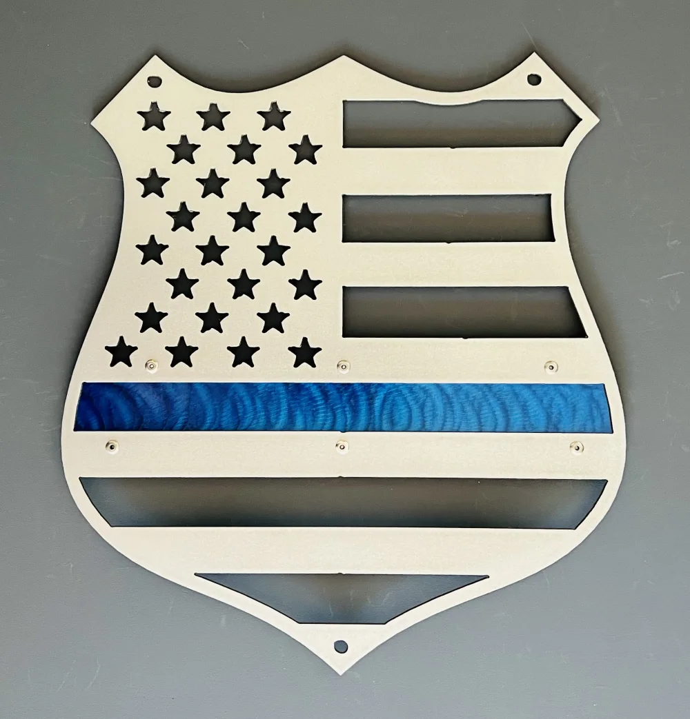 Picture of POLICE BADGE BLUE LINE