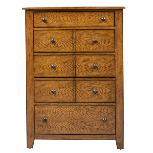 Picture of LAKE VIEW 5 DRAWER OAK CHEST