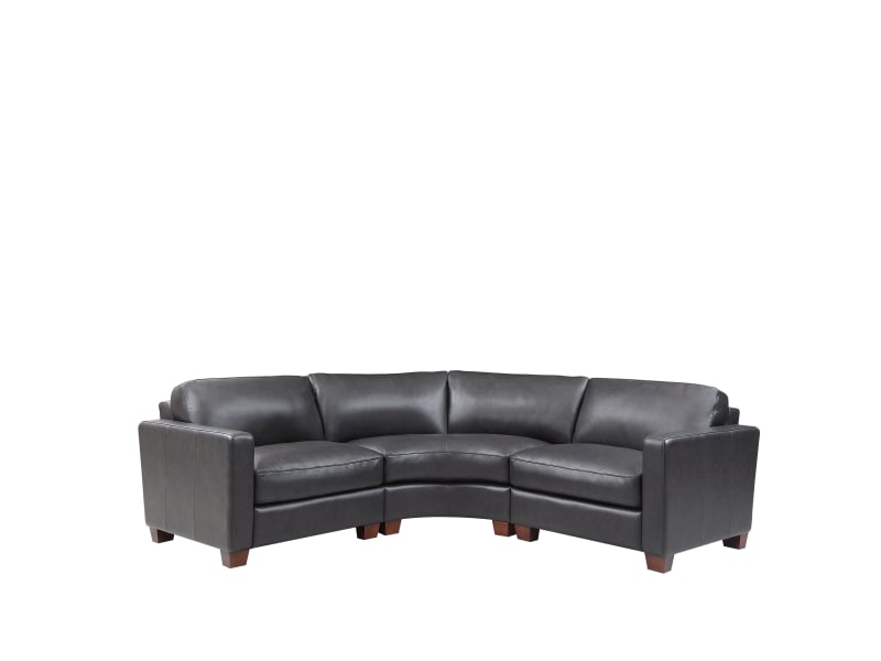 Picture of 4 PC LEATHER SECTIONAL-GRY