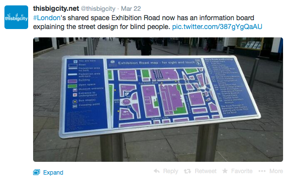 Exhibition Road information board for the visually impaired