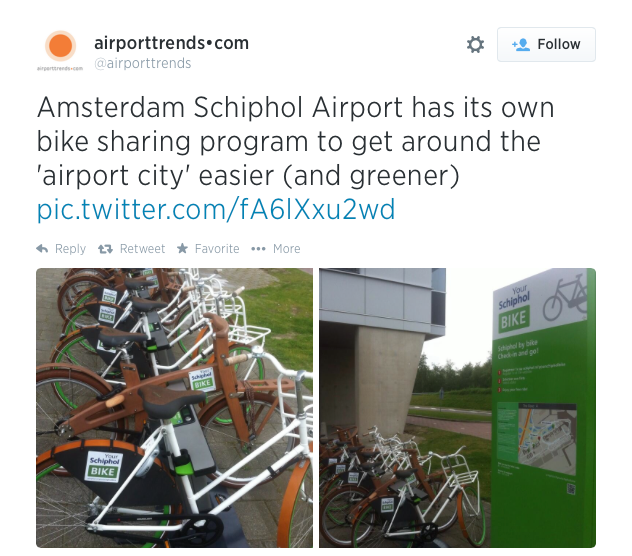 Schiphol airport bike sharing program