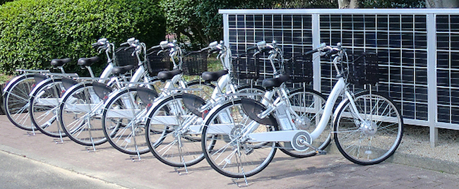 Solar cycle station in Japan