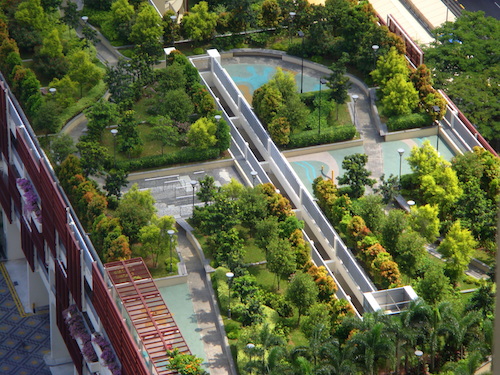 4 Intensive roof garden with trees