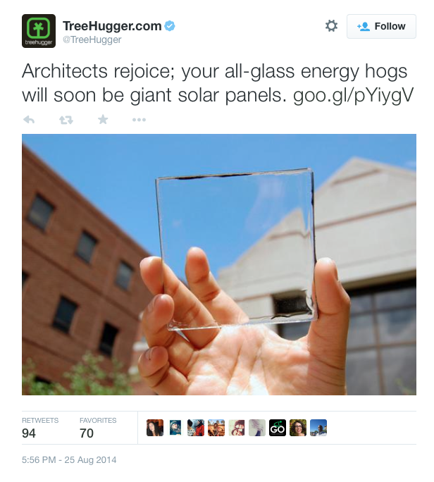 Transparent solar panels