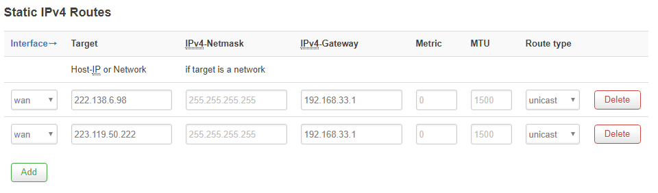 StaticRoutes