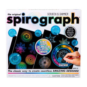 Spirograph Säihkyvät raaputuskuviot