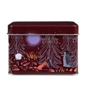 Moomin Primeval Forest Tea Tin Red