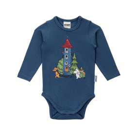 Muumi Muumitalo-body tummansininen