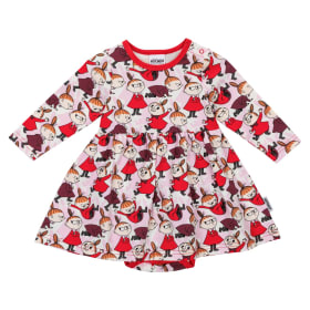 Muumi Varjoleikki-bodymekko punainen