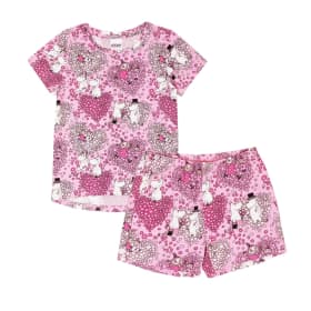 Muumi Ystävät-shortsipyjama vaaleanpunainen