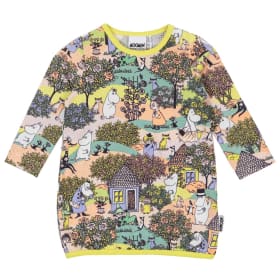 Muumi Ruusulaakso-mekko vauvan keltainen