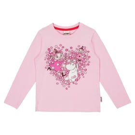 Muumi Ystävykset-paita vaaleanpunainen