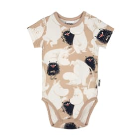 Muumi Villi Haisuli -body lyhythihainen beige