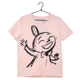 Moomin Taimi T-Shirt Sketch Little My pink