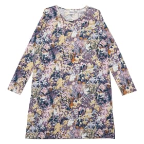 Muumi Outi-yöpaita lehtevä liila