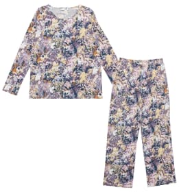 Muumi Hilla-pyjama lehtevä liila