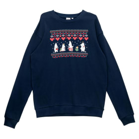 Moomin Unto Sweatshirt Winter Heart Dark blue