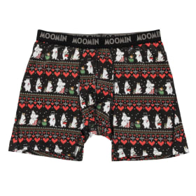 Moomin Winter Heart Boxers Black