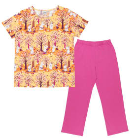 Muumi Milla-pyjama Kirsikankukka keltainen