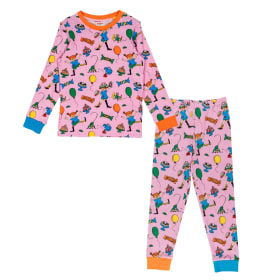 Peppi Pitkätossu Juhla-Peppi -pyjama roosa