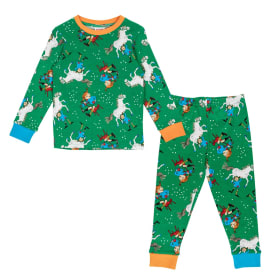 Peppi Pitkätossu Itsevarma Peppi -pyjama vihreä