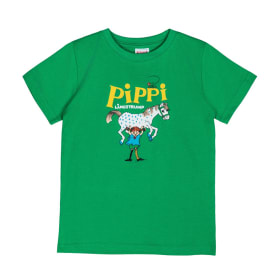 Peppi Pitkätossu Peppi-logo t-paita vihreä