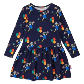 Peppi Pitkätossu Ilmapallot-mekko tummansininen