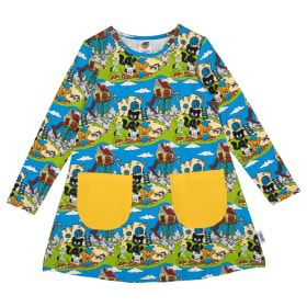 Bamse Kotikylä-mekko sininen