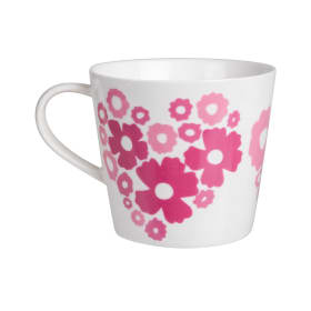 Koti Kukkaparaati-muki 3,5 dl valkoinen