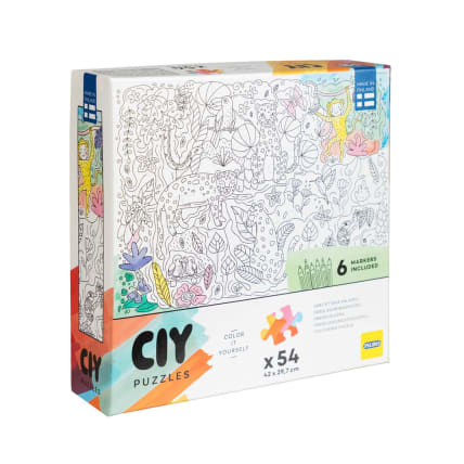 Peliko CIY Jigsaw Puzzle 54 Pieces with Markers Jungle