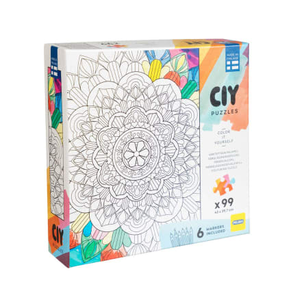 Peliko CIY-palapelit 99 palaa ja tussit Mandala