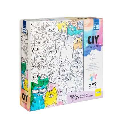 Peliko CIY Jigsaw Puzzle 99 Pieces Watercolour Cats