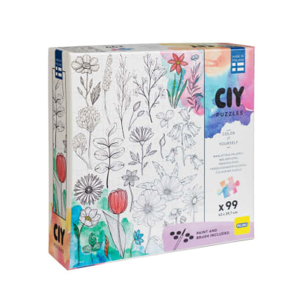 Peliko CIY Jigsaw Puzzle 99 Pieces Watercolour Flowers