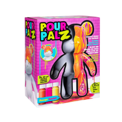 Pour Palz DIY Paint Bear collectible Mango sunset