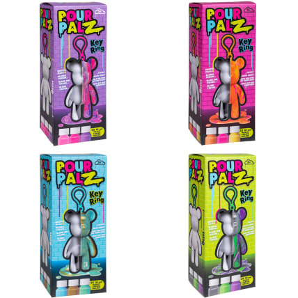 Pour Palz DIY Paint Bear collectible keychain, 1 pc