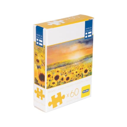 Peliko Mini Jigsaw Puzzle 60 Pieces Sunflowers