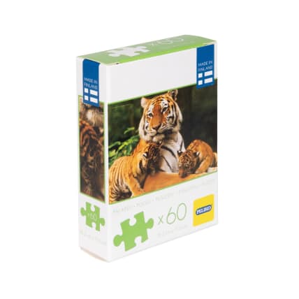 Peliko Mini Jigsaw Puzzle 60 Pieces Tigers