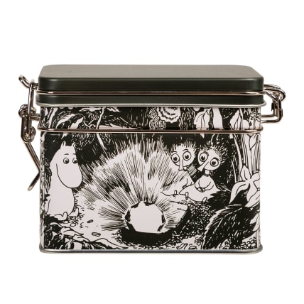 Moomin Ruby Tea Tin Premium 15 cm Black and White